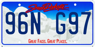 SD license plate 96NG97