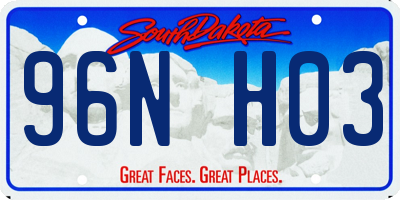 SD license plate 96NH03