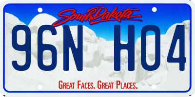 SD license plate 96NH04