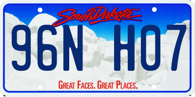 SD license plate 96NH07