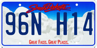 SD license plate 96NH14