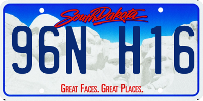 SD license plate 96NH16