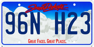 SD license plate 96NH23