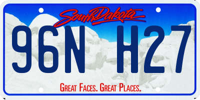 SD license plate 96NH27