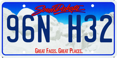 SD license plate 96NH32