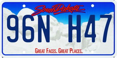 SD license plate 96NH47