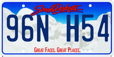 SD license plate 96NH54
