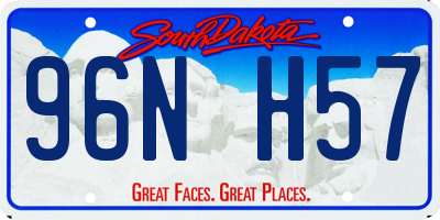 SD license plate 96NH57