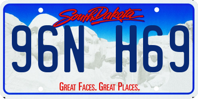 SD license plate 96NH69