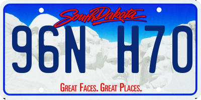 SD license plate 96NH70