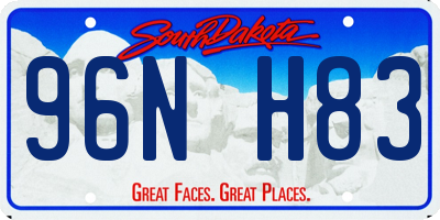 SD license plate 96NH83