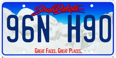 SD license plate 96NH90