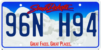 SD license plate 96NH94