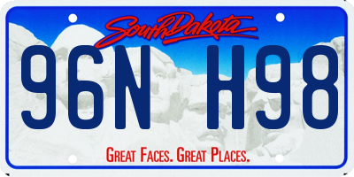 SD license plate 96NH98