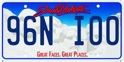 SD license plate 96NI00