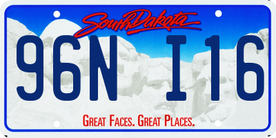 SD license plate 96NI16