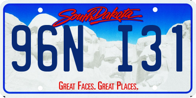 SD license plate 96NI31