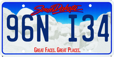 SD license plate 96NI34