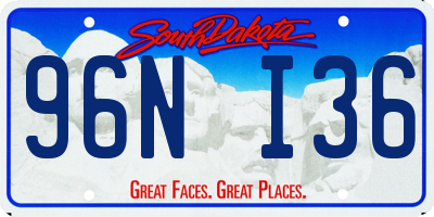 SD license plate 96NI36