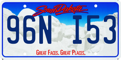 SD license plate 96NI53