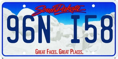 SD license plate 96NI58