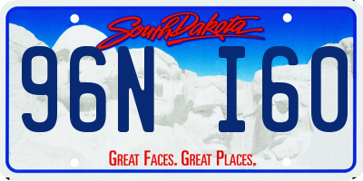 SD license plate 96NI60