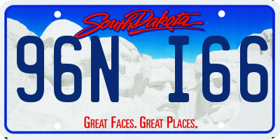 SD license plate 96NI66