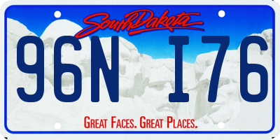 SD license plate 96NI76