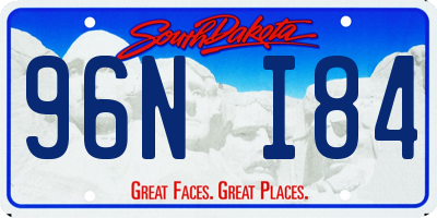 SD license plate 96NI84