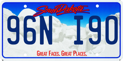 SD license plate 96NI90