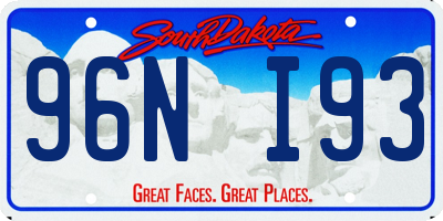 SD license plate 96NI93