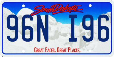 SD license plate 96NI96
