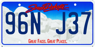 SD license plate 96NJ37