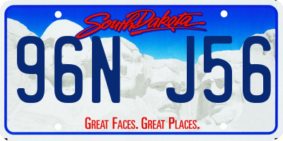 SD license plate 96NJ56