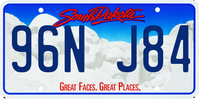 SD license plate 96NJ84