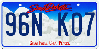 SD license plate 96NK07