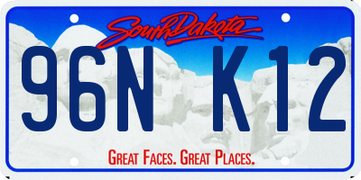 SD license plate 96NK12