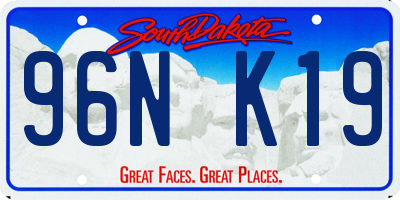 SD license plate 96NK19