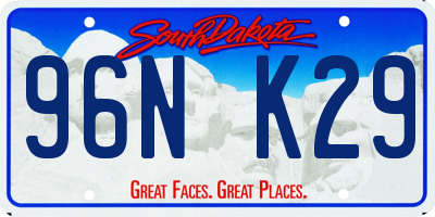 SD license plate 96NK29