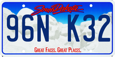 SD license plate 96NK32