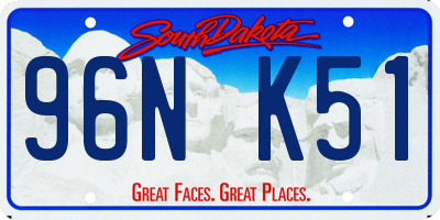 SD license plate 96NK51