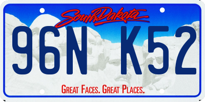 SD license plate 96NK52