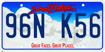 SD license plate 96NK56