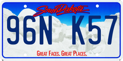 SD license plate 96NK57