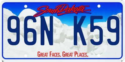 SD license plate 96NK59