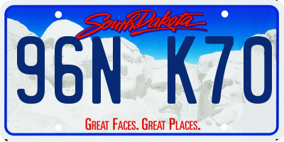 SD license plate 96NK70