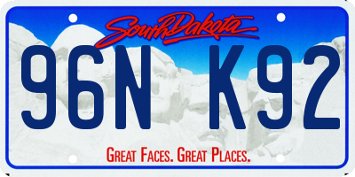 SD license plate 96NK92
