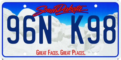 SD license plate 96NK98