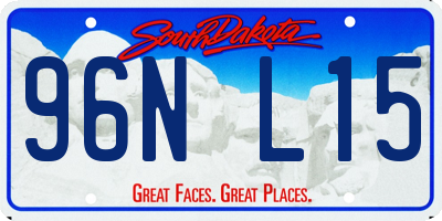 SD license plate 96NL15
