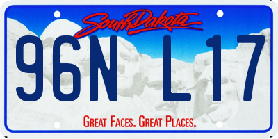 SD license plate 96NL17